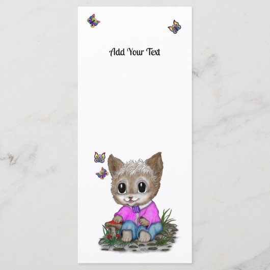 かわいい子ネコと蝶 メニュー (正面)