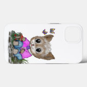 かわいい子ネコと蝶 Case-Mate iPhoneケース (裏面 (横))