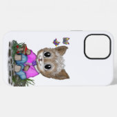 かわいい子ネコと蝶 iPhoneケース (裏面横)