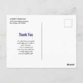 かわいい子ネコなびくハローパーティーありがとう ポストカード (裏面)