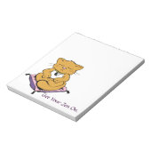 かわいい子ネコに禅をカスタマイズ ノートパッド (回転)