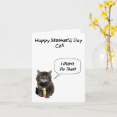 かわいい子ネコのお母さんのデイカード カード (黄色い花)