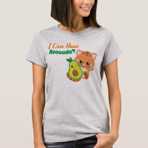 かわいい子ネコのアボカドのしゃれのワイシャツ Tシャツ