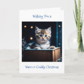 かわいい子ネコのクリスマス カード (正面)