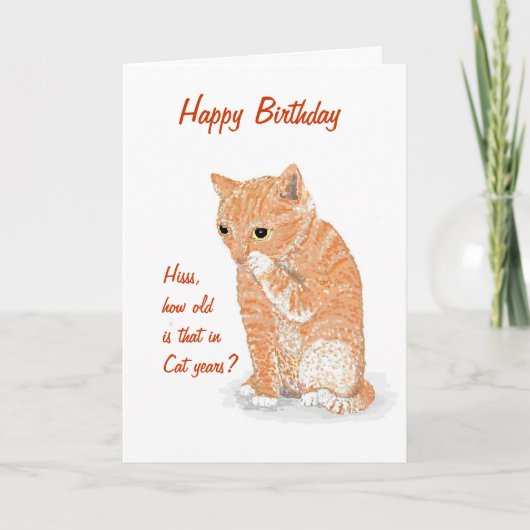 かわいい子ネコのバースデー・カード カード (正面)