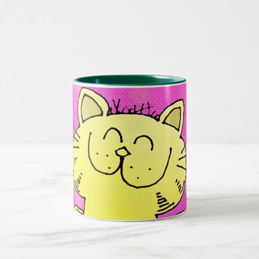 かわいい子ネコのマグ ツートーンマグカップ (中央)