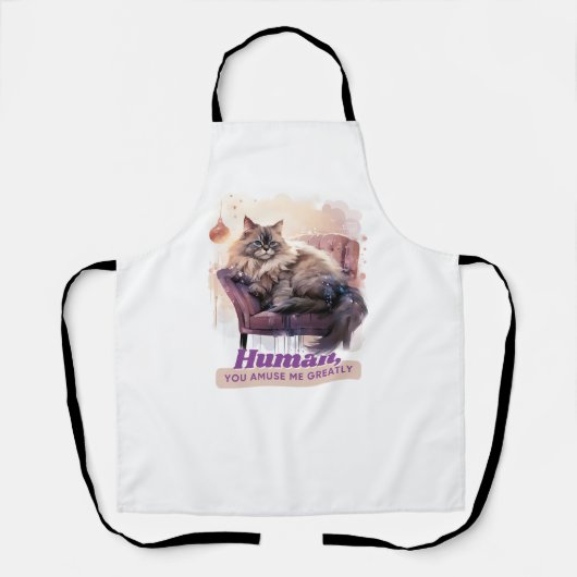 かわいい子ネコの動物愛好家 エプロン (正面)