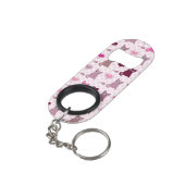 かわいい子ネコの女の子パターン キーホルダー栓抜き (裏面アングル)