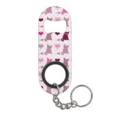 かわいい子ネコの女の子パターン キーホルダー栓抜き (裏面)