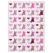 かわいい子ネコの女の子パターン クリップボード (裏面)