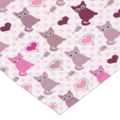 かわいい子ネコの女の子パターン ショートテーブルランナー (コーナー)