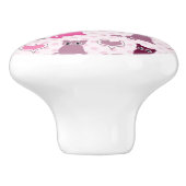 かわいい子ネコの女の子パターン セラミックノブ (側面)