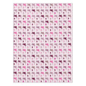 かわいい子ネコの女の子パターン テーブルクロス (正面)