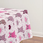 かわいい子ネコの女の子パターン テーブルクロス (インサイチュ)