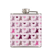 かわいい子ネコの女の子パターン フラスク (裏面)