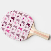 かわいい子ネコの女の子パターン 卓球ラケット (横)