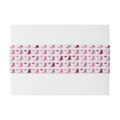 かわいい子ネコの女の子パターン 招待状ベリーバンド (裏面例)