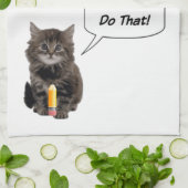 かわいい子ネコの父の日の台所タオル キッチンタオル (折り畳み)