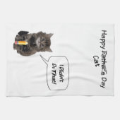 かわいい子ネコの父の日の台所タオル キッチンタオル (横)