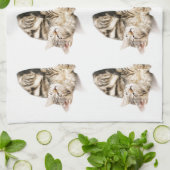 かわいい子ネコのteatowel キッチンタオル (折り畳み)