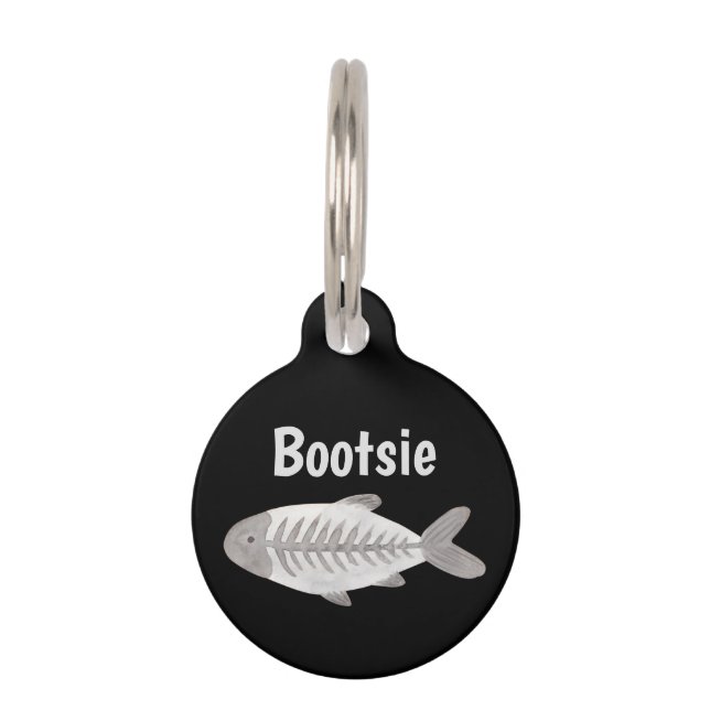 かわいい子ネコパーソナライズされたカスタマイズ名 ペット　ネームタグ (正面)