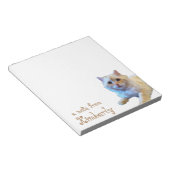 かわいい子ネコパーソナライズされた ノートパッド (アングル)