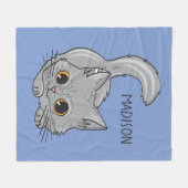 かわいい子ネコ名前をカスタムする及び色のフリースブランケット フリースブランケット (正面(横))