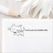 かわいい子ネコ差出人住所ラベルパーソナライズされた、 ラベル (インサイチュ)