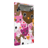 かわいい子ネコ猫の背景パターン ミニクリップボード (アングル)