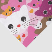かわいい子ネコ猫の背景パターン 薄葉紙 (詳細)