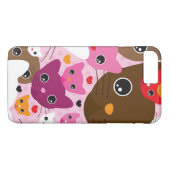 かわいい子ネコ猫の背景パターン Case-Mate iPhoneケース (裏面(横))