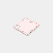 かわいい子ネコ猫ピンクガーリーフローラ名 ポストイット (アングル)