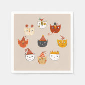 かわいい子ネコ スタンダードカクテルナプキン (正面)