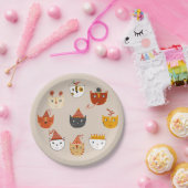 かわいい子ネコ ペーパープレート (パーティー)