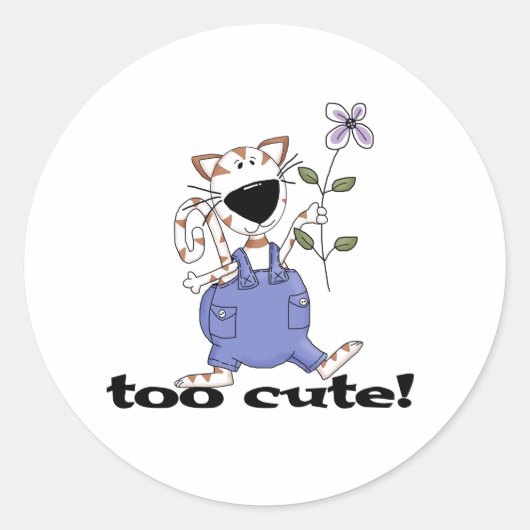 かわいい子ネコ ラウンドシール (正面)