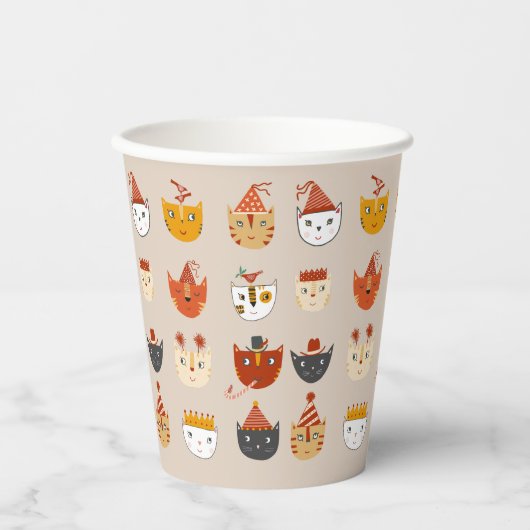 かわいい子ネコ 紙コップ (正面)
