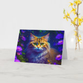 かわいい子ネコ |考えの概要 カード (黄色い花)