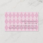 かわいい子ヒツジのヒツジのウールの編み物のかぎ針編みの裁縫 名刺 (裏面)