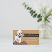 かわいい子ヒツジのヒツジのウールの編み物のかぎ針編みヤーン 名刺 (スタンド正面)