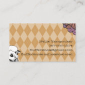 かわいい子ヒツジのヒツジのウールの編み物のかぎ針編みヤーン 名刺 (裏面)