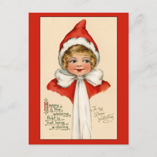 かわいい子ビクトリアンどもバレンタインデー シーズンポストカード (正面)
