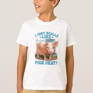 かわいい子ブタ農場の動機 Tシャツ