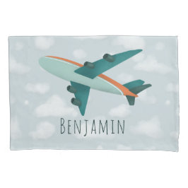 かわいい子モダンと青い子ども 枕カバー