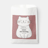 かわいい子モダン猫誕生日 フェイバーバッグ (正面)