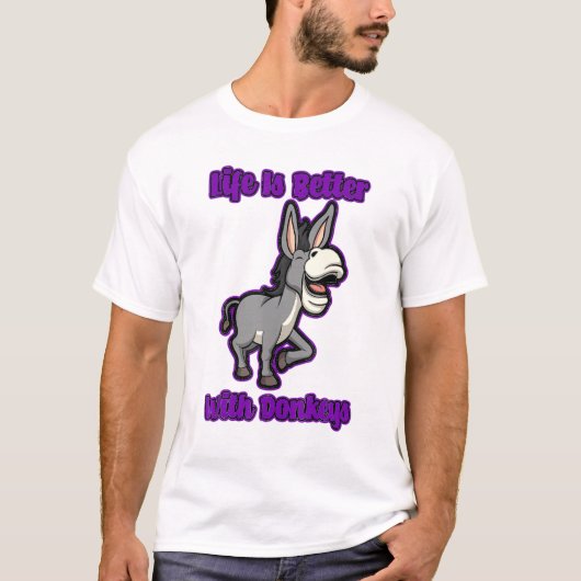 かわいい子ロバの生活ラバ Tシャツ (正面)