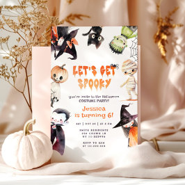 かわいい子不気味ども衣装パーティーハロウィン 招待状