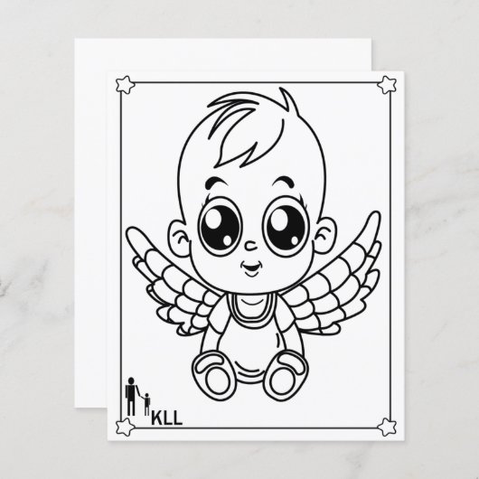 かわいい子供たちがページを色付け (正面/裏面)