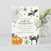 かわいい子供たちのおもしろいハロウィーン 招待状 (スタンド正面)