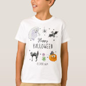 かわいい子供たちのおもしろいハロウィーン Tシャツ (正面)
