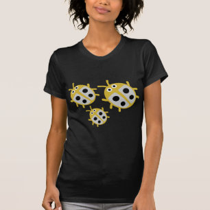 かわいい子供たちのてんとう虫ファミリーロンT Tシャツ